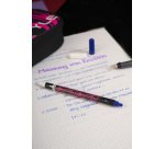 Effaceur, blister de 2, rose fluo / noir