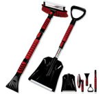 Gratte-givre télescopique avec pelle à neige