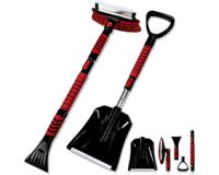 Gratte-givre télescopique avec pelle à neige