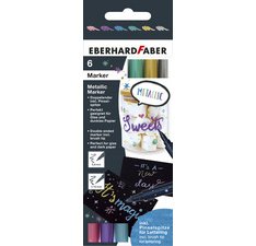 Marqueur à pigment Metallic Duo, étui de 6