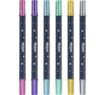 Marqueur à pigment Metallic Duo, étui de 6