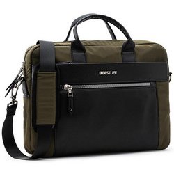 Business Sacoche pour laptop ALYA, vert foncé/noir