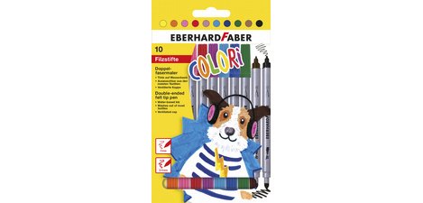 Double marker COLORI, cardboard case of 10