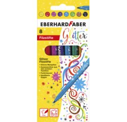 Feutre à paillettes, étui en carton de 8