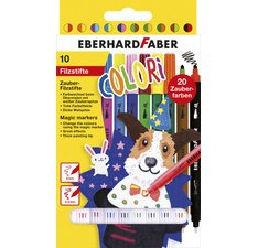 Feutre magique double COLORI, étui de 10