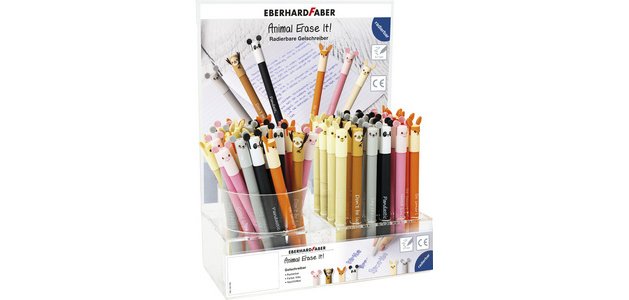 Stylo encre gel Animal Erase it! présentoir