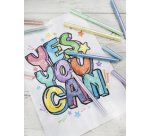 Feutre à paillettes pastel, étui carton de 8