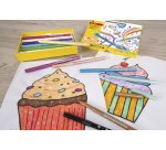 Feutre à paillettes, carton cadeau de 16