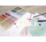 Glitter marker, plastic box of 24