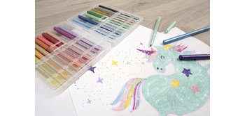 Glitter marker, plastic box of 24