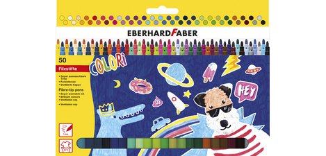 Viltstift COLORI, kartonnen etui van 50
