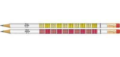 Bleistift 1 x 1, mit Radiergummi, B