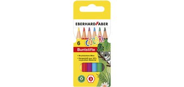 Crayon de couleur COLORI, court, étui de 6