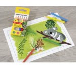 Crayon de couleur COLORI, court, étui de 6