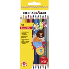 Crayon de couleur COLORI DUO, étui de 12