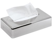 Distributeur de mouchoirs en papier KIM, chromé, argent