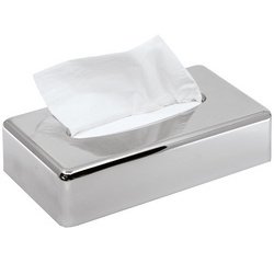 Distributeur de mouchoirs en papier KIM, chromé, argent