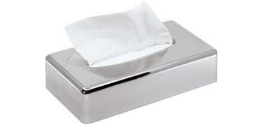 Distributeur de mouchoirs en papier KIM, chromé, argent