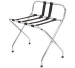 Porte-bagages MARY II, avec dos, chromé, argent