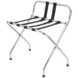 Porte-bagages MARY II, avec dos, chromé, argent