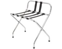 Bagagedrager MARY II, met rugleuning, verchroomd, zilver