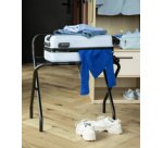 Porte-bagages MARY II, avec dos, chromé, argent