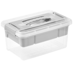 Boîte de rangement 'henri', 16 litres, nordic grey