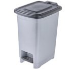 Poubelle à pédale 'olaf', 10 L, PP, light silver
