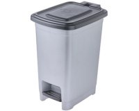 Poubelle à pédale 'olaf', 10 L, PP, light silver