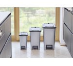 Poubelle à pédale 'olaf', 10 L, PP, light silver