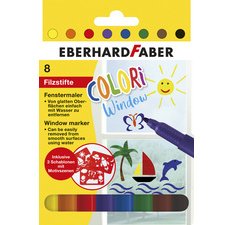 Marqueur pour vitre, étui carton de 8