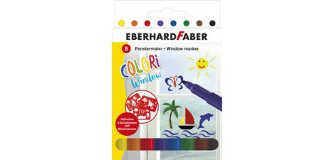 Marqueur pour vitre, étui carton de 8