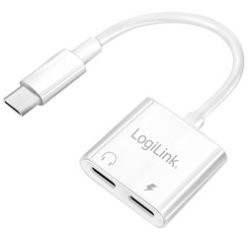 Câble adaptateur USB-C - 2x USB-C, 150 mm, blanc