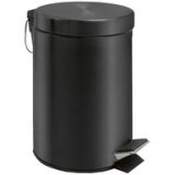 Poubelle cosmétique à pédale MELINDA, 3 litres, noir
