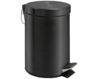 Poubelle cosmétique à pédale MELINDA, 3 litres, noir