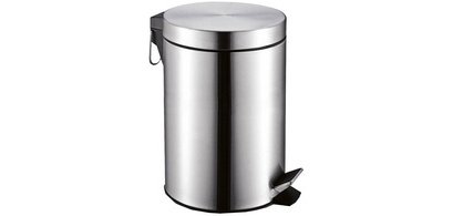 Poubelle cosmétique à pédale MELINDA, 5 litres, inox