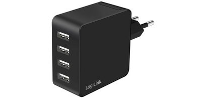 Chargeur secteur USB, 4x USB-A, 24 watts