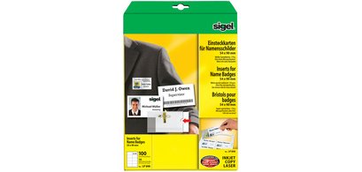Microgeperforeerde insteekkaarten voor badges 54 x 90 mm