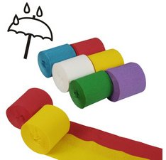 Banderole de papier crépon, 50 mm x 10 m, pack de 6