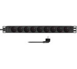 LogiLink Multiprise 19', 9 prises, sans interrupteur, noir