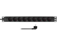 LogiLink Multiprise 19', 9 prises, sans interrupteur, noir