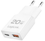 Chargeur secteur USB, 1x USB-C (PD), 1x USB-A (QC)