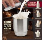 Mousseur à lait MS 3812, inox/noir