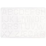 HAMA Plaque pour perles midi 'lettres-ABC', blanc