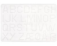 HAMA Plaque pour perles midi 'lettres-ABC', blanc