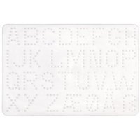 HAMA Plaque pour perles midi 'lettres-ABC', blanc