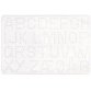 HAMA Plaque pour perles midi 'lettres-ABC', blanc