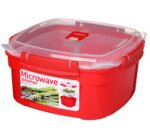 Boîte pour micro-ondes MEDIUM STEAMER, 2,4 l, rouge
