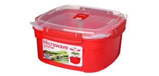 MEDIUM STEAMER microwave container, 2.4 l, red