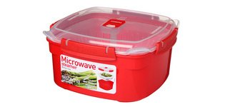 Boîte pour micro-ondes MEDIUM STEAMER, 2,4 l, rouge